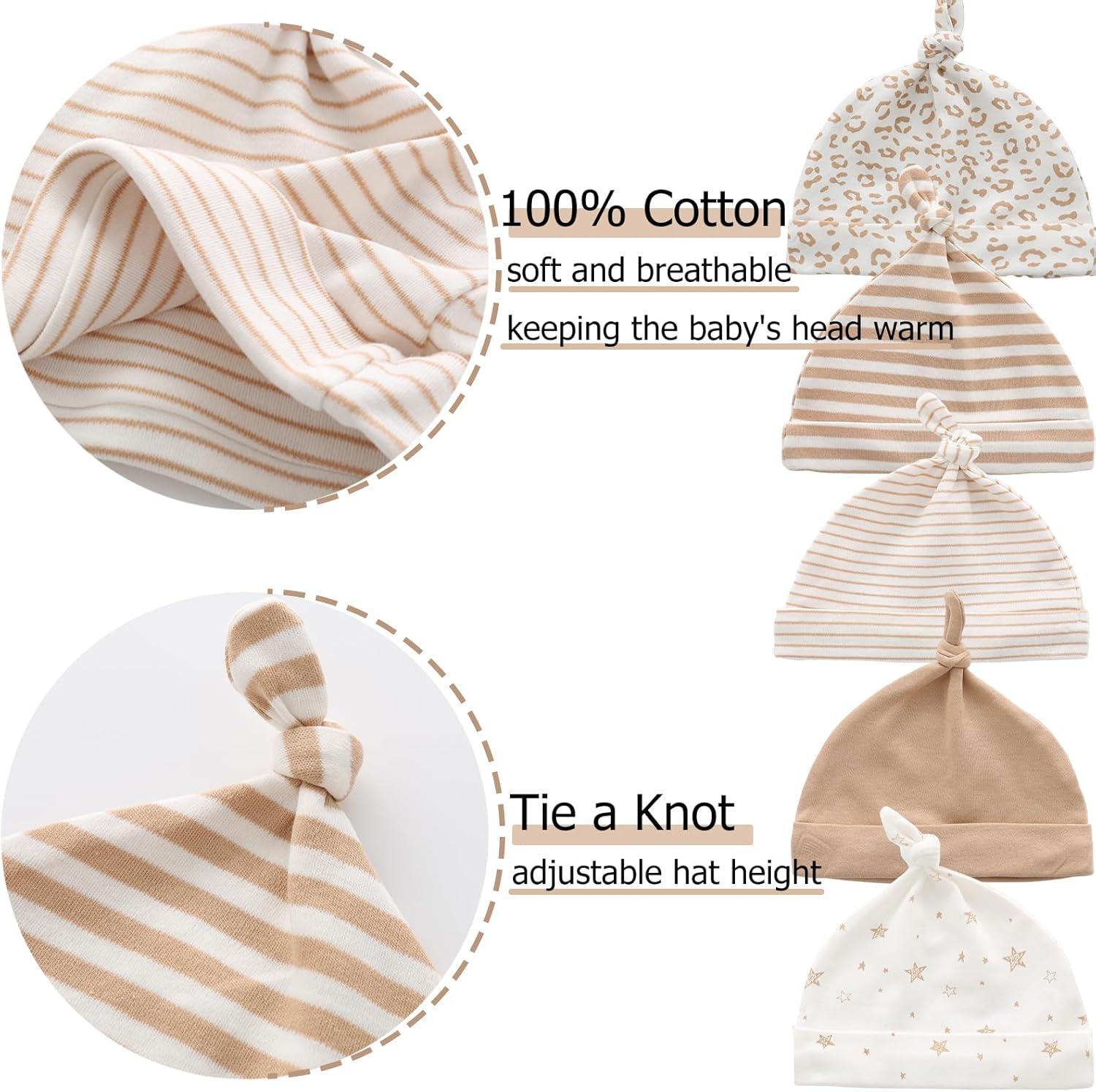 imageBaby Hats Mittens and Socks Set Cotton Newborn Hat Beanie Soft Infant Girls Boys Caps Gloves 06 monthKhaki Accessory Set 2 Khaki Terry Socks