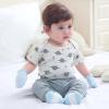 Baby Bodysuit 6 Pack Soft Mixed Ribbed Short Sleeve Romper Infant Boy Girl Clothes Set(Baby Bodysuit 6-piece Dinosaur/Turtle/Sage Green/Gray Blue)