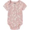 Baby Bodysuit 6 Pack Soft Mixed Ribbed Short Sleeve Romper Infant Boy Girl Clothes Set(Baby Bodysuit 6-piece Flower/White)