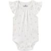 Baby Bodysuit 6 Pack Soft Mixed Ribbed Short Sleeve Romper Infant Boy Girl Clothes Set(Baby Bodysuit 6-piece Flower/White)
