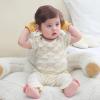 Baby Bodysuit 6 Pack Soft Mixed Ribbed Short Sleeve Romper Infant Boy Girl Clothes Set(Baby Bodysuit 6-piece Yellow/Butterfly/Flower)