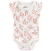 Baby Bodysuit 6 Pack Soft Mixed Ribbed Short Sleeve Romper Infant Boy Girl Clothes Set(Baby Bodysuit 6-piece Yellow/Butterfly/Flower)