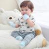 Baby Bodysuit Boy Girl Clothes Soft Newborn Infant Outfit Short Sleeve Romper(Stripe/Blue/Animal)