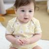 Baby Bodysuit Boy Girl Clothes Soft Newborn Infant Outfit Short Sleeve Romper(Sun/Yellow/Flower)