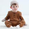 Baby Bodysuit Ribbed Romper 5-pcs Soft Unisex Boy Girl Outfit Clothes Set 0-12 momth(5-piece Romper Apricot/Brown/Khaki/Yellow/White)