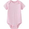 Baby Bodysuit and Pant Set 10-pcs Cotton Soft Newborn Boy Girl Clothes Outfits(Light Pink Star Stripe Set 10 Pieces)