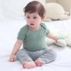Baby Bodysuit and Pant Set 6-pcs Ribbed Soft Infant Boy Girl Clothes Outfits(Beige Blue Green Set 6 Pieces)