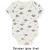 Baby Bodysuit and Pant Set 6-pcs Ribbed Soft Infant Boy Girl Clothes Outfits(Dinosaur Grey Blue Set 6 Pieces)