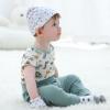 Baby Bodysuit and Pant Set 6-pcs Ribbed Soft Infant Boy Girl Clothes Outfits(Dinosaur Sage Green Set 6 Pieces)