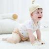 Baby Bodysuit and Pant Set 6-pcs Ribbed Soft Infant Boy Girl Clothes Outfits(Elk Light Khaki Set 6 Pieces)