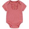 Baby Bodysuit and Pant Set 6-pcs Ribbed Soft Infant Boy Girl Clothes Outfits(Light Red Set 6 Pieces)