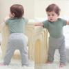 Baby Bodysuit and Pant Set 6-pcs Ribbed Soft Infant Boy Girl Clothes Outfits(Pink White Gray Set 6 Pieces)