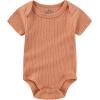 Baby Bodysuit and Pant Set Summer Ribbed Mix Match Infant Boy Girl Clothes Outfits(Green Plaid Ribbed 10 Pieces)