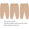 Baby Bodysuit and Pant Sets Ribbed Romper Soft Newborn Boy Girl Clothes Outfits Layette Gift Set(Cute Animal/Apricot/Yellow/Khaki)