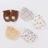Baby Hats Mittens and Socks Set Cotton Newborn Hat Beanie Soft Infant Girls Boys Caps Gloves 0-6 month(Bear Accessory Set 1+taupe Socks)