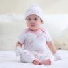 Baby Hats Mittens and Socks Set Cotton Newborn Hat Beanie Soft Infant Girls Boys Caps Gloves 0-6 month(Bunny Accessory Set 1 + Pink Terry Socks)