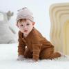 Baby Hats Mittens and Socks Set Cotton Newborn Hat Beanie Soft Infant Girls Boys Caps Gloves 0-6 month(Coffee Accessory Set 2 + Khaki Terry Socks)
