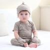 Baby Hats Mittens and Socks Set Cotton Newborn Hat Beanie Soft Infant Girls Boys Caps Gloves 0-6 month(Coffee Accessory Set 2 + Khaki Terry Socks)