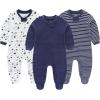 New Born Baby Clothes and Newborn Boy Girl Essentials Accessories Layette Set(Two Way Zipper Navy Blue 23 Piece Set)