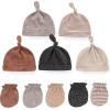 New Born Clothes Cotton Layette Gift Set Unisex Baby Outfit and Accessories Newborn Essentials Must Haves(Coffee Stripe 23 Piece Set)