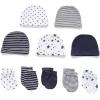 New Born Clothes Cotton Layette Gift Set Unisex Baby Outfit and Accessories Newborn Essentials Must Haves(Dark Blue Star Stripe 23 Piece Set)
