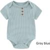 Newborn Baby Bodysuit 5 Pack Soft Ribbed One-Piece Outfit Clothes Sets 0-12 Month(Blue Bodysut 5-piece Khaki/Green/Blue)