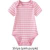 Newborn Baby Bodysuit 5 Pack Soft Ribbed One-Piece Outfit Clothes Sets 0-12 Month(Pink Bodysut 5-piece Purple/Pink)