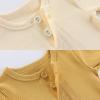 Newborn Baby Bodysuit 5 Pack Soft Ribbed One-Piece Outfit Clothes Sets 0-12 Month(Yellow Bodysut 5-piece Beige/Yellow/White)
