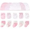 Baby Hats Mittens and Socks Set Cotton Newborn Hat Beanie Soft Infant Girls Boys Caps Gloves 0-6 month(Pink Accessory Set 1 + Pink Terry Socks)