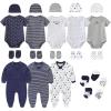 Two Way Zipper Navy Blue 23 Piece Set