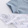 Ruliby Baby Girl Romper Button Jumpsuit Summer Infant Boy Clothes for 0-24 Months(Blue/Cat)