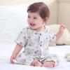 Ruliby Baby Girl Romper Button Jumpsuit Summer Infant Boy Clothes for 0-24 Months(Dark Gray/Elephant)