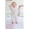 Ruliby Baby Girl Romper Button Jumpsuit Summer Infant Boy Clothes for 0-24 Months(Dark Green/Flower)
