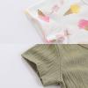 Ruliby Baby Girl Romper Button Jumpsuit Summer Infant Boy Clothes for 0-24 Months(Dark Green/Flower)