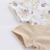 Ruliby Baby Girl Romper Button Jumpsuit Summer Infant Boy Clothes for 0-24 Months(Khaki/Flower)