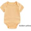 Ruliby Baby Bodysuit and Pant Set Summer Ribbed Mix Match Infant Boy Girl Clothes Outfits(Yellow Sunshine Ribbed 10 Pieces)