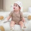 Ruliby Baby Bodysuit 6 Pack Soft Mixed Ribbed Short Sleeve Romper Infant Boy Girl Clothes Set(Baby Bodysuit 6-piece Blue/Gray/Khaki/Green)