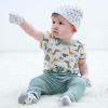 Ruliby Baby Bodysuit Boy Girl Clothes Soft Newborn Infant Outfit Short Sleeve Romper(Beige/Red/Animal)