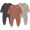 Ruliby New Born Clothes Cotton Layette Gift Set Unisex Baby Outfit and Accessories Newborn Essentials Must Haves(Coffee Stripe 23 Piece Set)