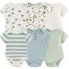Baby Bodysuit 6-piece Dinosaur/Turtle/Sage Green/Gray Blue