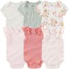 Baby Bodysuit 6-piece Green/Butterfly/Flower
