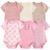 Baby Bodysuit 6-piece Solid/Light Pink/Love