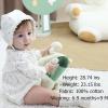 Ruliby Baby Girl Clothes Cotton Bubble Romper Floral Bodysuits Infant Outfit Set(Long-sleeved Blue/Light Blue Floral)