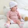 Baby Bodysuit 6 Pack Soft Mixed Ribbed Short Sleeve Romper Infant Boy Girl Clothes Set(Baby Bodysuit 6-piece Solid/Light Pink/Love)