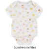 Baby Bodysuit Ribbed Romper 5-pcs Soft Unisex Boy Girl Outfit Clothes Set 0-12 momth(5-piece Romper Sun/Yellow/Flower)