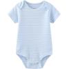 Ruliby Baby Bodysuit and Pant Set 10-pcs Cotton Soft Newborn Boy Girl Clothes Outfits(Light Blue Star Stripe Set 10 Pieces)