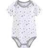 Ruliby Baby Bodysuit and Pant Set 10-pcs Cotton Soft Newborn Boy Girl Clothes Outfits(Light Gray Star Stripe Set 10 Pieces)