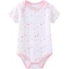 Ruliby Baby Bodysuit and Pant Set 10-pcs Cotton Soft Newborn Boy Girl Clothes Outfits(Light Pink Star Stripe Set 10 Pieces)