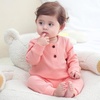 Ruliby Baby Bodysuits and Zip Romper Pants Set Cotton Newborn Clothes | Unisex outfits layette gift bundle set,short sleeved, long sleeved mixed snap button and 2-way zip romper(Fox/Pink/Stripe)