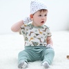 Ruliby Baby Bodysuits and Zip Romper Pants Set Cotton Newborn Clothes | Unisex outfits layette gift bundle set,short sleeved, long sleeved mixed snap button and 2-way zip romper(Sage Green Ribbed Set + Starfish)